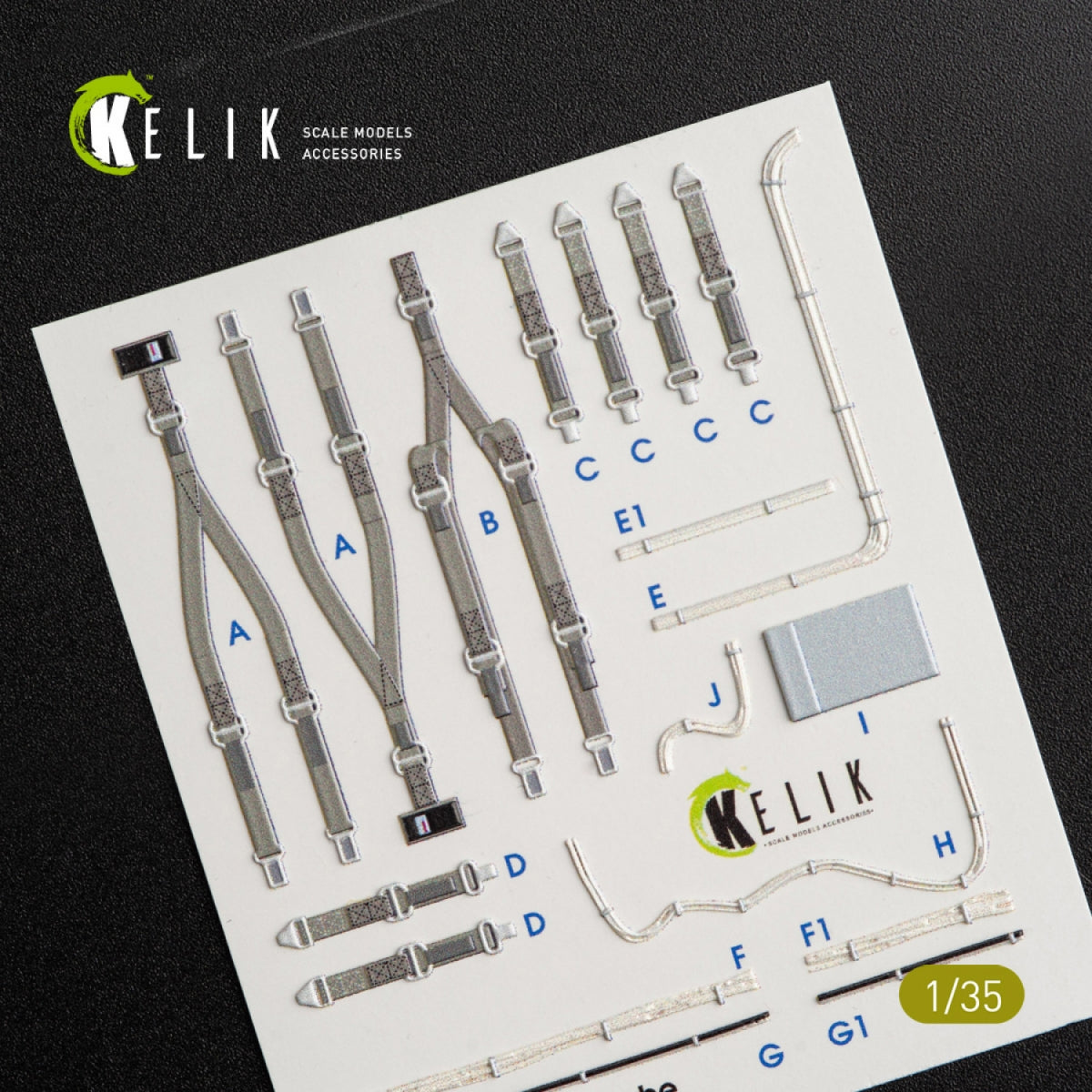 KELIK K35009 CH-54A TARHE INTERIOR 3D DECALS FOR ICM KIT 1/35 – zdjęcie 3