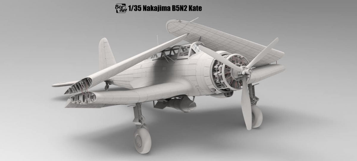 Border Model BF-005 Nakajima B5N2 Type 97 Carrier Attack Bomber &amp;quot;Kate&amp;quot; w/ Full interior 1/35 – immagine 3