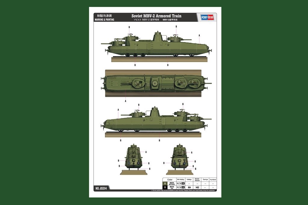 Hobby Boss 85514 Soviet MBV-2 Armored Train 1/35 – Bild 3