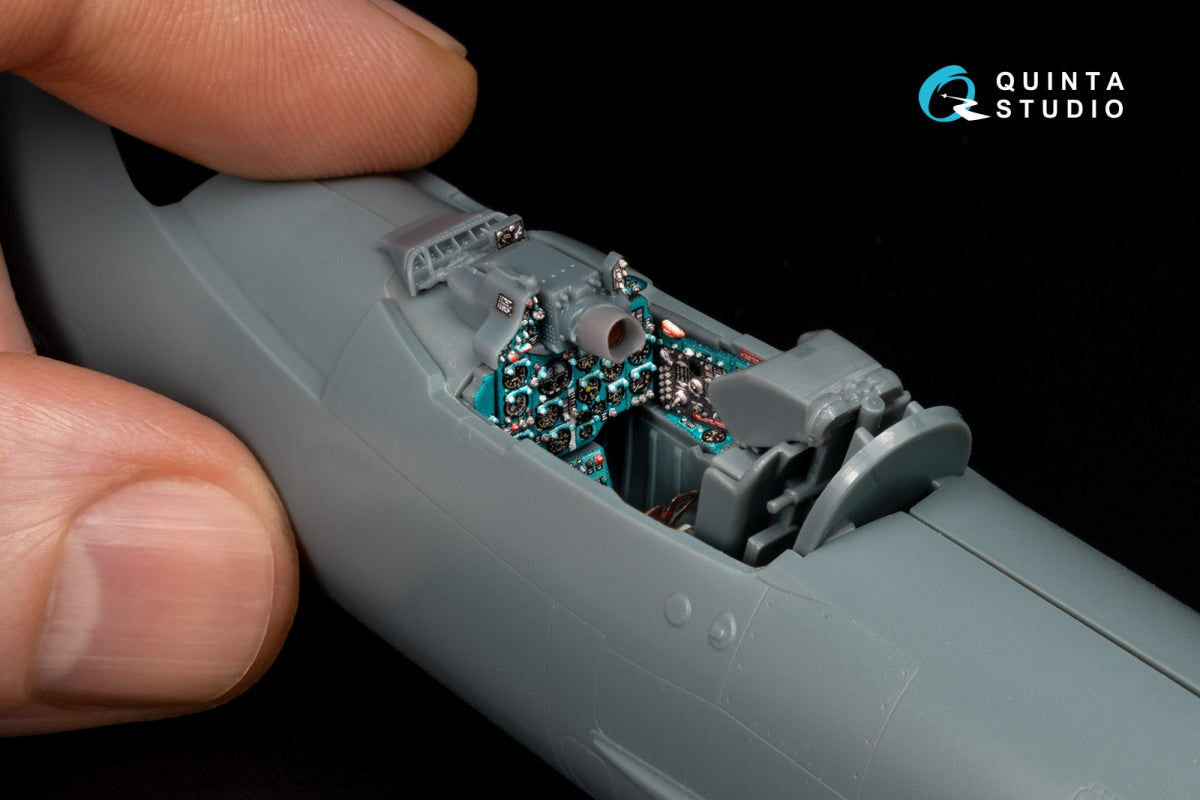 Quinta Studio QD+48552 MiG-21R (green cockpit panels) 3D-Printed &amp;amp; coloured Interior on decal paper (Eduard) (with 3D-printed resin parts) 1/48 – imagen 10