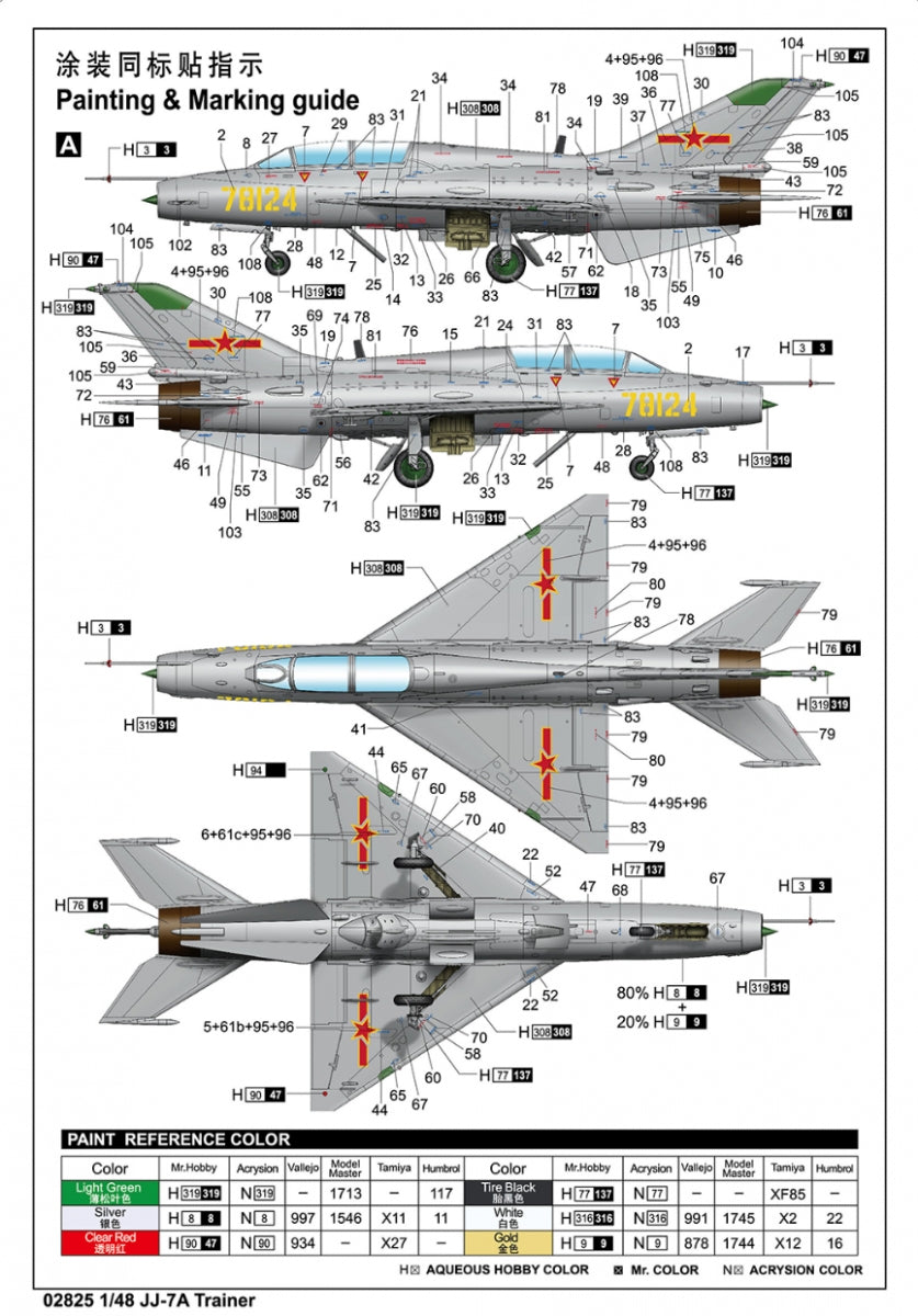 Trumpeter 02825 JJ-7A Trainer 1/48 – Bild 5