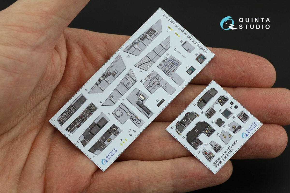 Quinta Studio QD48215 F/A-18D Early 3D-Printed &amp;amp; coloured Interior on decal paper (Kinetic) 1/48 – zdjęcie 7