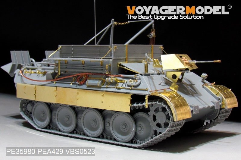 Maquette Voyager PE35980 Bergepanther Ausf.A allemand de la Seconde Guerre mondiale (type tardif, porte-outils Panther G) - Base pour TAKOM 2101 au 1/35 – image 3