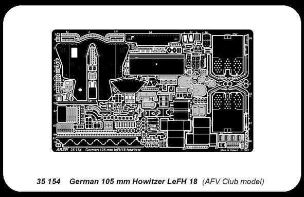 Aber 35154 Niemiecka haubica LeFH 18, 105 mm (AFV) 1/35 – immagine 4
