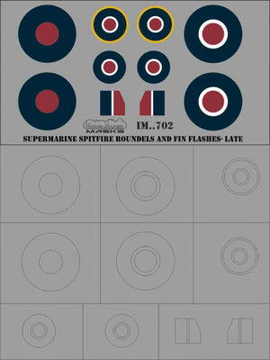 ModelMaker Decals IM48702 Supermarine Spitfire roundels and fin flashes - LATE 1/48 – zdjęcie 2