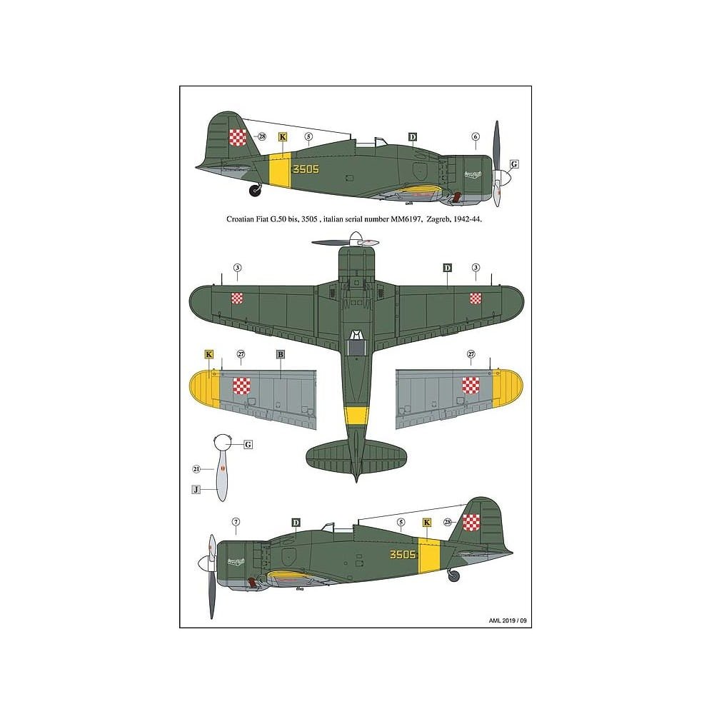 AML 72056F Fiat G.50 bis - Limited Edition 1/72 – Bild 5