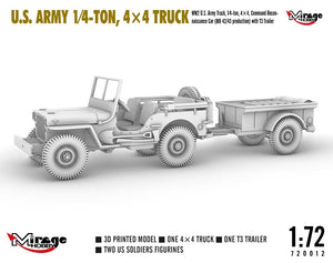 Mirage Hobby 720012 U.S. ARMY 1/4‑TON, 4×4 TRUCK 1/72 – immagine 5