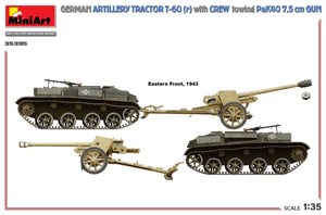 MiniArt 35395 GERMAN ARTILLERY TRACTOR T-60(r) &amp;amp; CREW Towing PaK40 GUN 1/35 – image 3