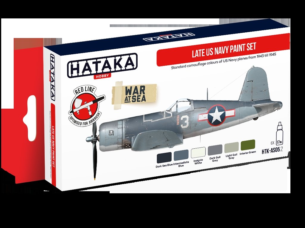 Coffret de peinture Hataka HTK-AS05.2 Late US Navy, 6 x 17 ml – image 2