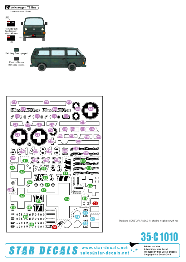 Star Decals 35-C1010 Lebanese Tanks &amp;amp; AFVs 3 1/35 – immagine 2