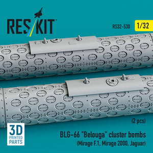 RESKIT RS32-0530 BLG-66 &amp;quot;Belouga&amp;quot; cluster bombs (2 pcs) (3D Printed) 1/32 – immagine 3