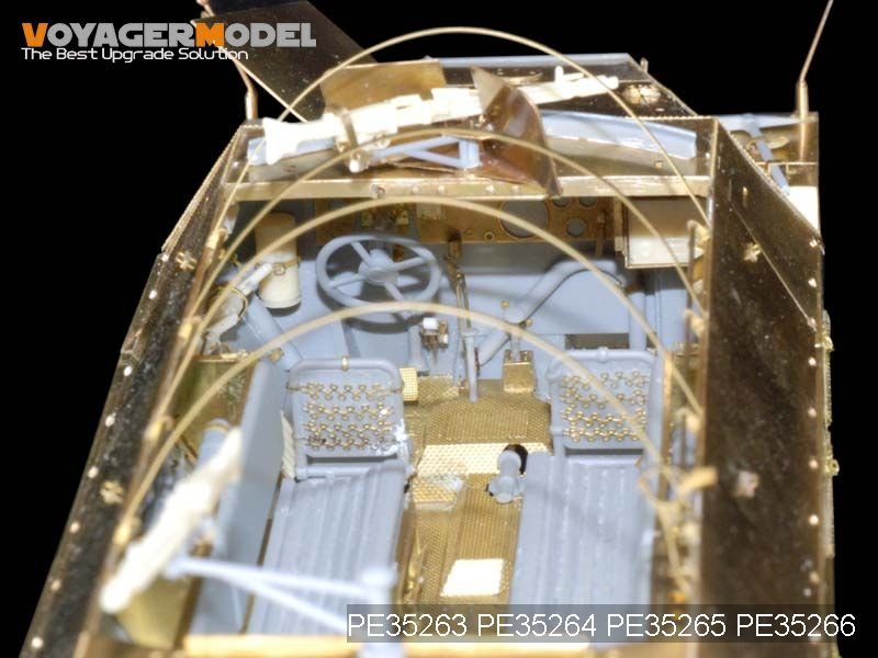 Voyager Model PE35263 WWII German Sd.Kfz.251/1 Ausf.D Armoured Personnel Carrier Back seats &amp;amp; boxes (For DRAGON Kit) 1/35 – immagine 5