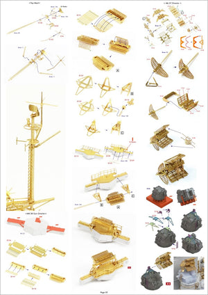 Pontos 37034FN USS BB-63 Missouri 1945 &amp;quot;Advanced&amp;quot; Detail Up Set for Hobbyboss Kit (Teak Tone wooden deck) 1/350 – immagine 12