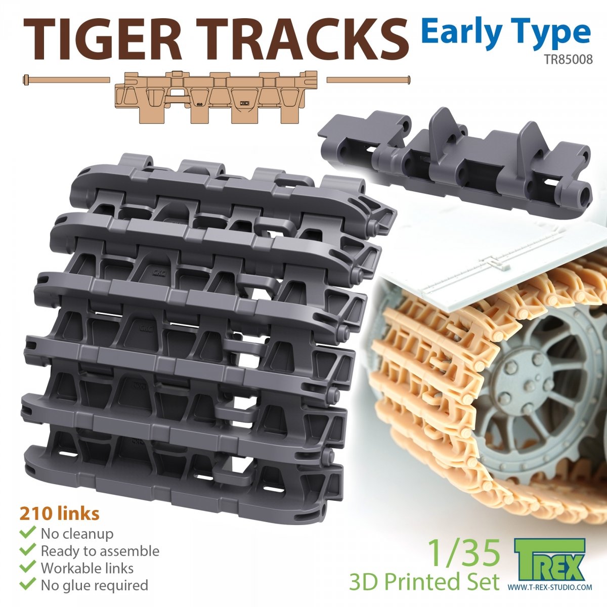 T-Rex Studio TR85008 Tiger Tracks Early Type 1/35