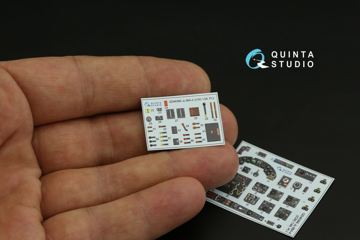 Quinta Studio QD48366 Ju 88A-4 3D-Printed &amp;amp; coloured Interior on decal paper (ICM) 1/48 – zdjęcie 11