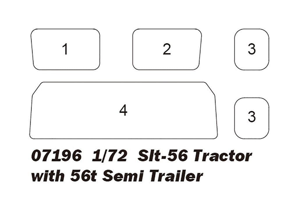 Trumpeter 07196 Slt-56 Tractor with 56t Semi Trailer 1/72 – zdjęcie 5