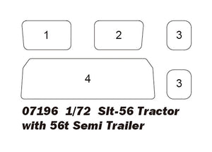 Trumpeter 07196 Slt-56 Tractor with 56t Semi Trailer 1/72 – zdjęcie 5