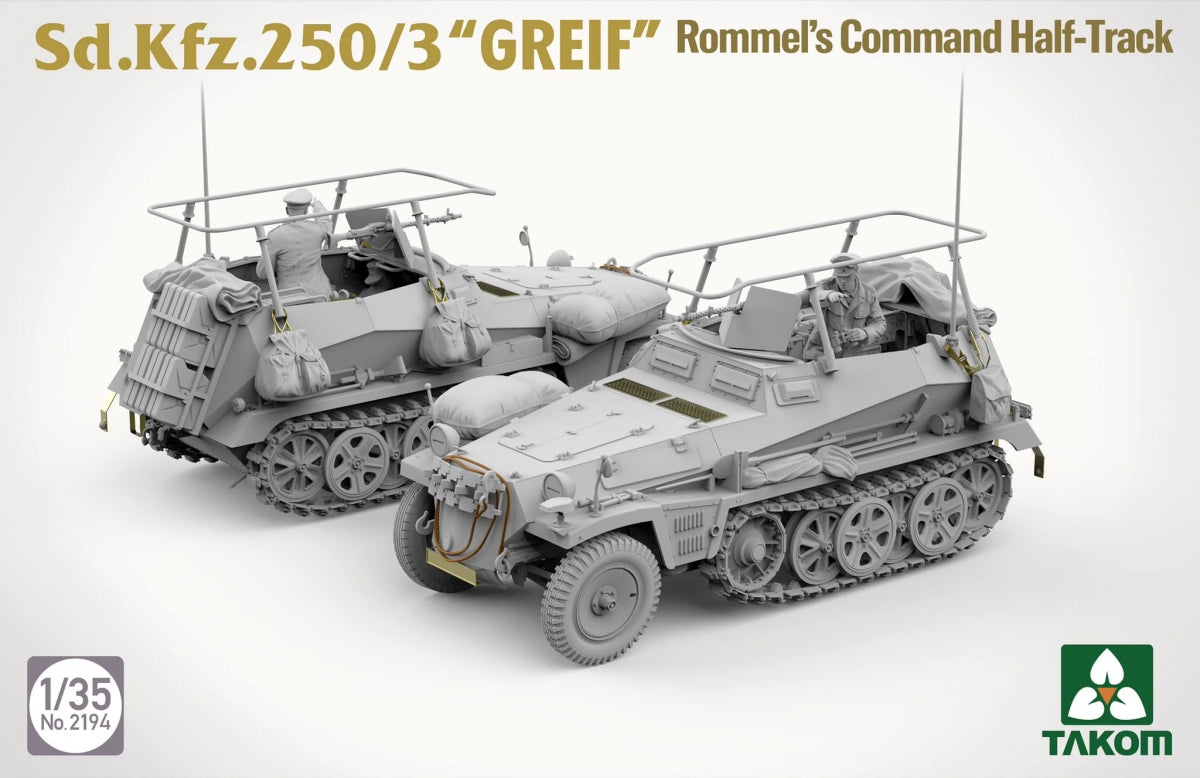 Takom 2194 Sd.Kfz 250/3 Greif Rommel Command Half-Track 1/35 – immagine 2