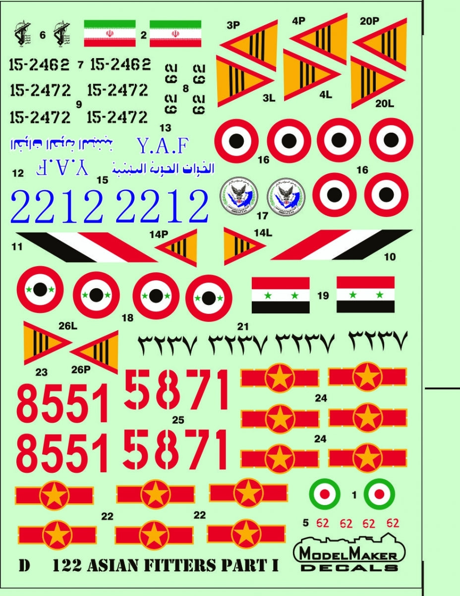 ModelMaker Decals D48122 Asian Fitters Part I 1/48 – imagen 2