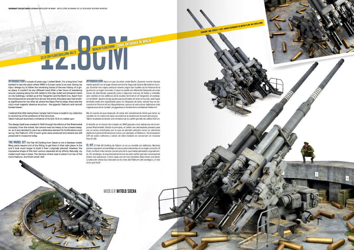 AK Interactive AK4907 WORN ART COLLECTION ISSUE 05 – GERMAN ARTILLERY - Bilingual English/Spanish – Bild 5