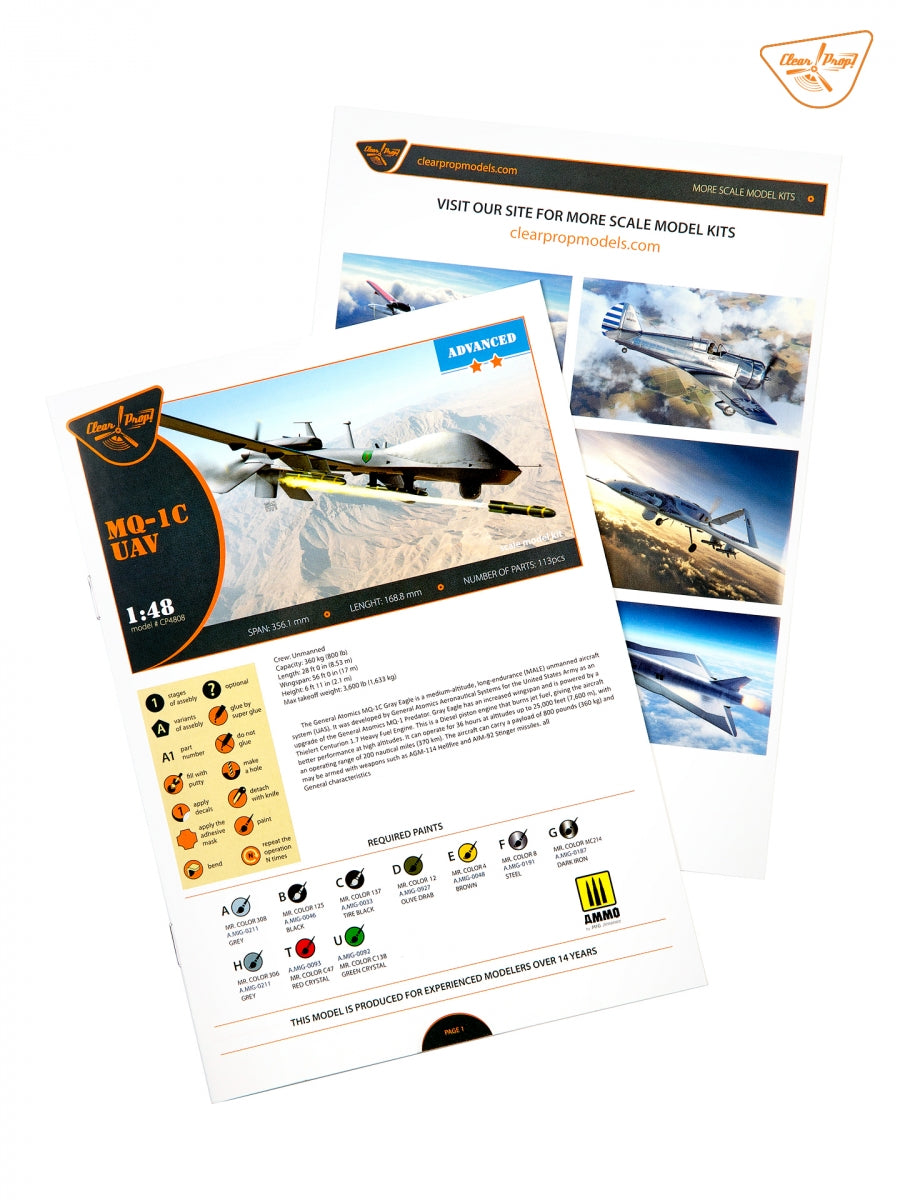 Clear Prop! CP4808 MQ-1C UAV ADVANCED KIT 1/48 – immagine 6
