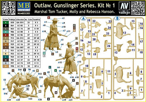 Master Box 35203 Outlaw. Gunslinger #1: Marshal Tom Tucker, Molly and Rebecca Hanson 1/35 – immagine 3
