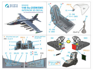 Quinta Studio QD+48438 Su-25SM/SM3 3D-Printed coloured Interior on decal paper (Zvezda/Quinta Models/Arma Models) 1/48 – immagine 7