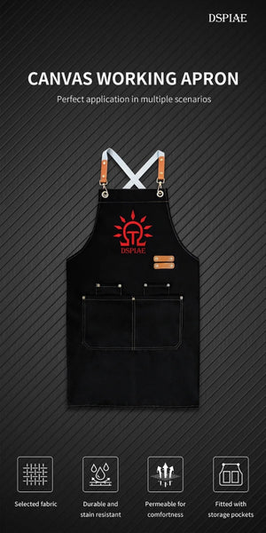 DSPIAE CAN-01 Canvas Working Apron / Płócienny fartuch roboczy – immagine 3