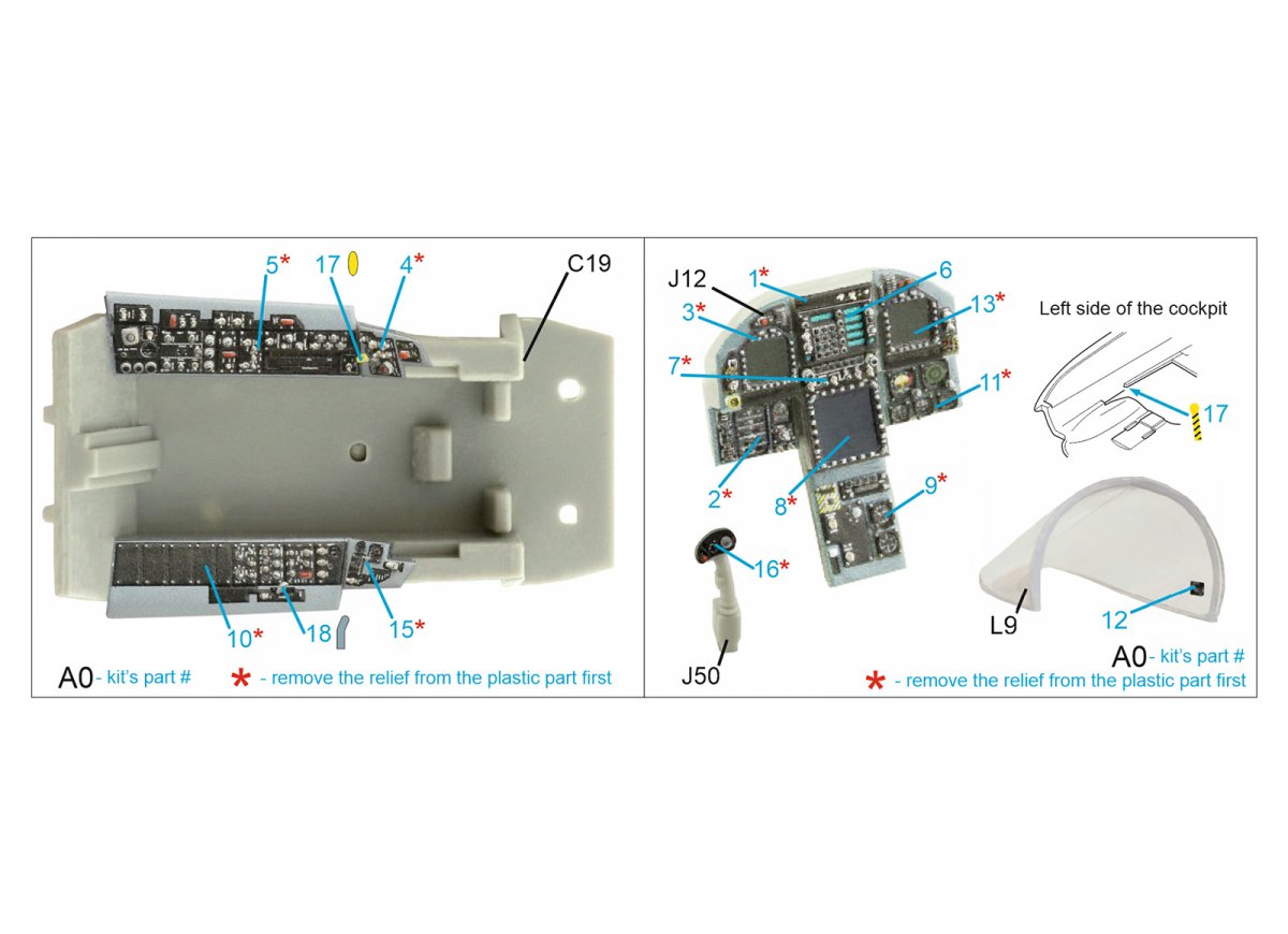 Quinta Studio QDS-48278 F/A-18А++ 3D-Printed &amp;amp; coloured Interior on decal paper (HobbyBoss)(Small version) 1/48 – Bild 2
