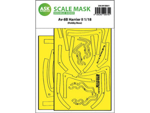 Art Scale Kit M18001 Av-8B Harrier II Double-Sided Express Fit Mask for Hobby Boss 1/18
