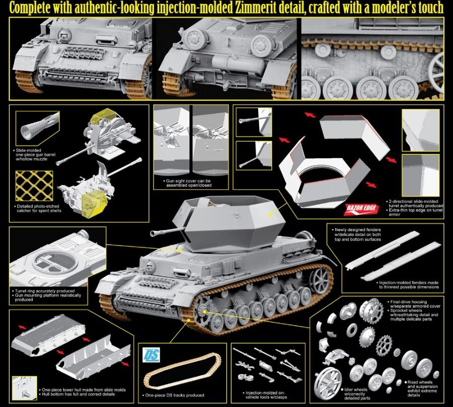 Dragon 6746 FlaK 43 Flakpanzer IV Ostwind w/Zimmerit 1/35 – zdjęcie 2