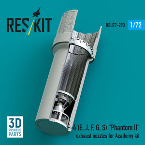 RESKIT RSU72-0293 F-4 (E, J, F, G, S) &amp;quot;Phantom II&amp;quot; exhaust nozzles for Academy kit (3D Printed) 1/72 – zdjęcie 3