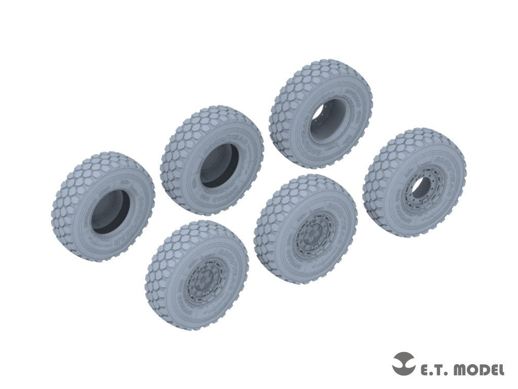 E.T. Model P35-131 KAMAZ-43509 Truck Sagged wheels &amp;amp; Spare Wheels for Zvezda kit 1/35 – immagine 2