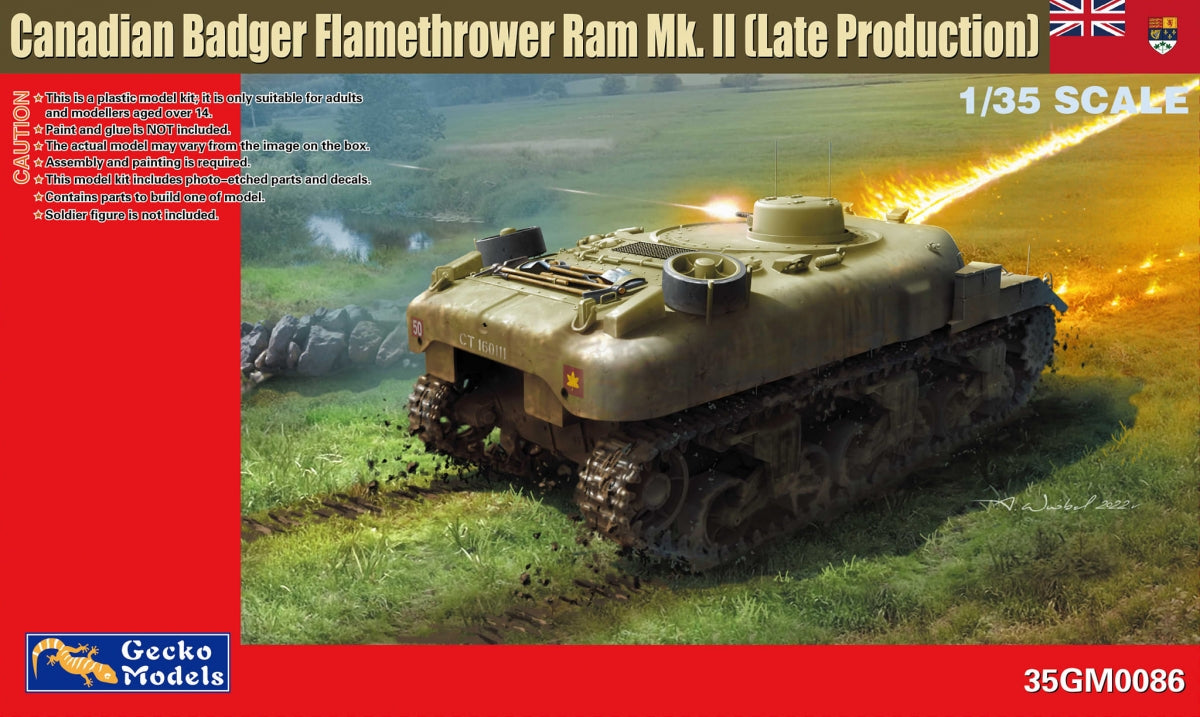 Gecko Models 35GM0086 Canadian Badger Flamethrower Ram Mk. II (Late Production) 1/35