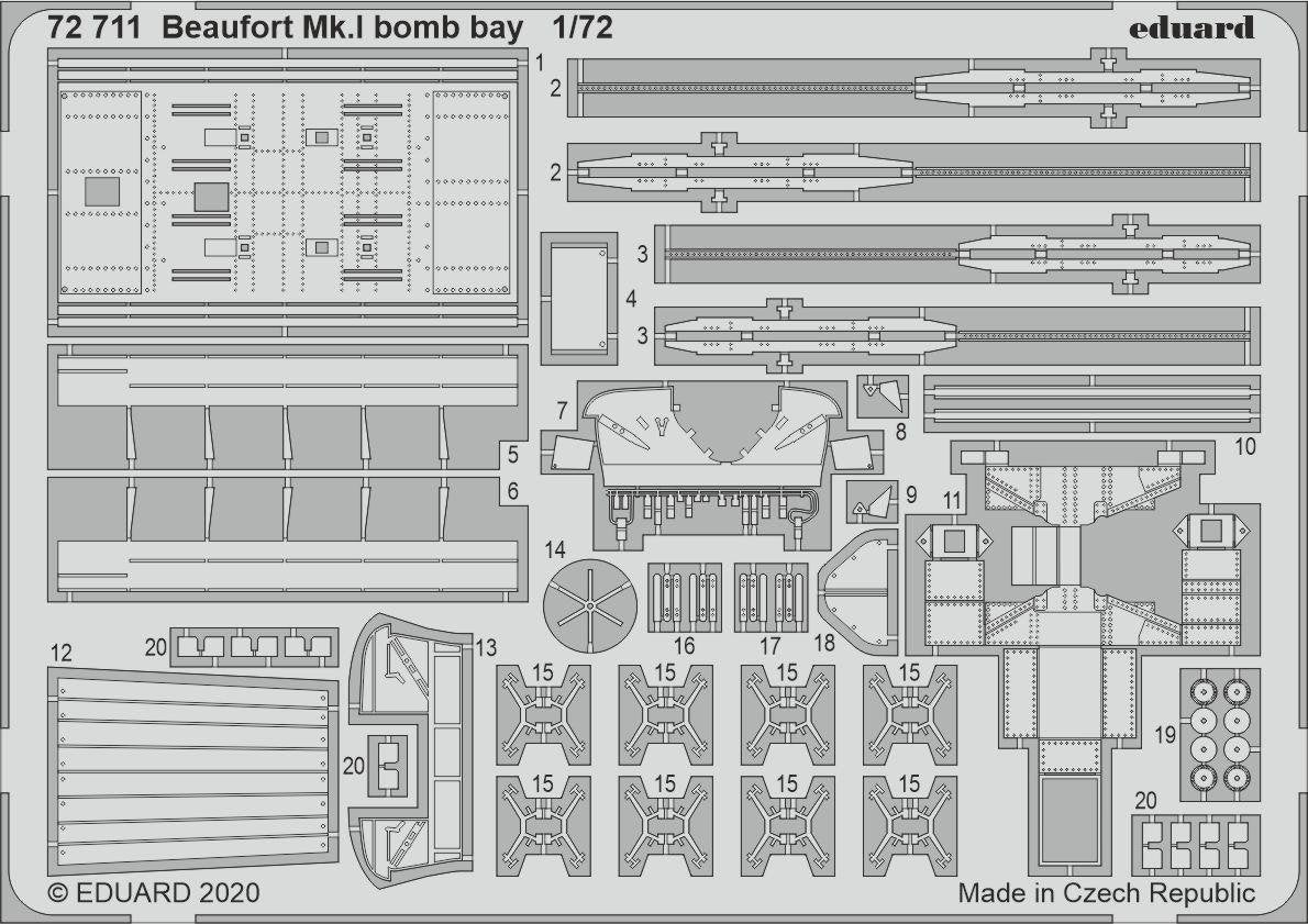 Eduard BIG72163 Beaufort Mk.I for AIRFIX 1/72 – immagine 2