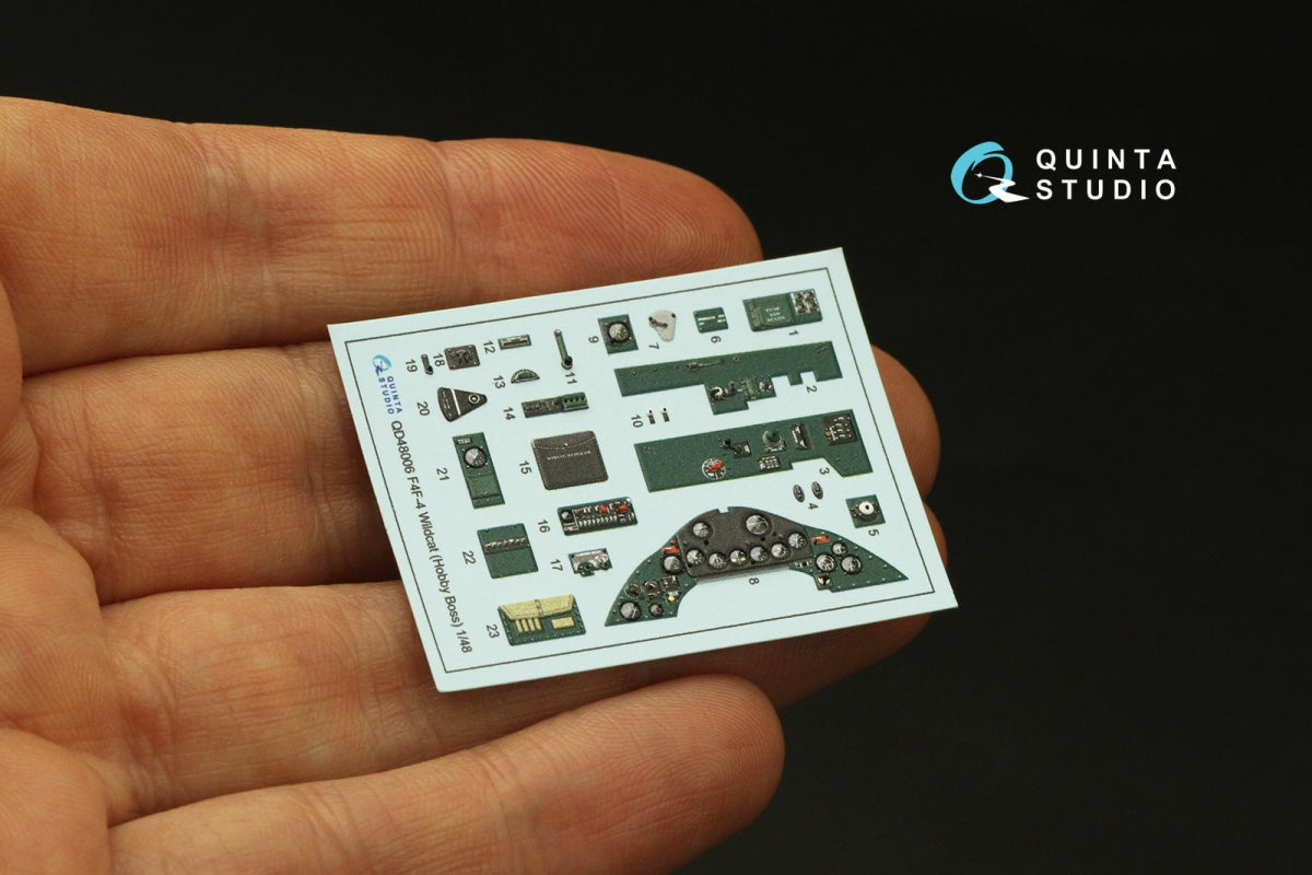 Quinta Studio QD48006 F4F-4 Wildcat 3D-Printed coloured Interior on decal paper (HobbyBoss) 1/48 – immagine 5