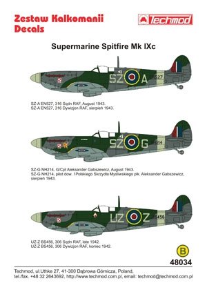 Techmod 48034 - Supermarine Spitfire Mk.IX 1/48 – immagine 2