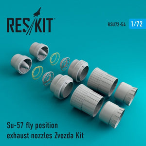 RESKIT RSU72-0054 Tuyères d&amp;#39;échappement de position de vol Su-57 pour Zvezda 1/72