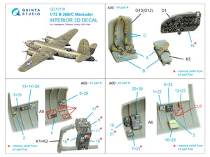 Quinta Studio QD72176 B-26B Marauder 3D-Printed &amp;amp; coloured Interior on decal paper (Hasegawa/ Eduard/ Hobby2000) 1/72 – Bild 3