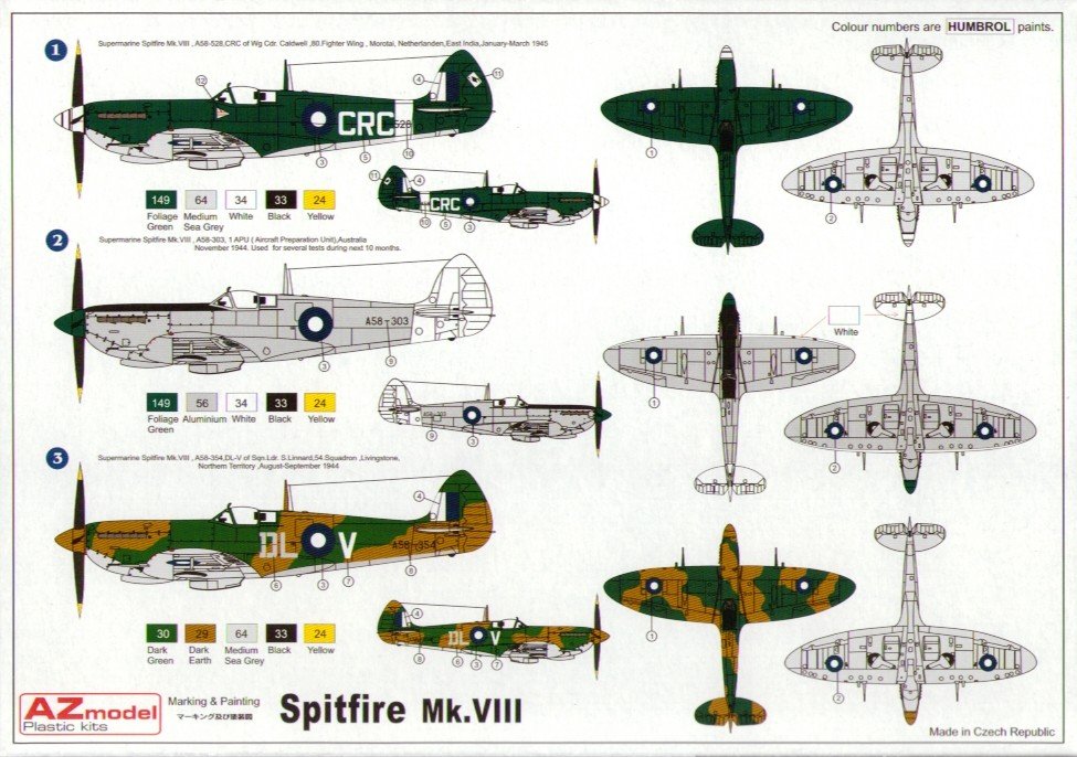 AZ Model AZ7380 Spitfire Mk.VIII RAAF 1/72 – image 2