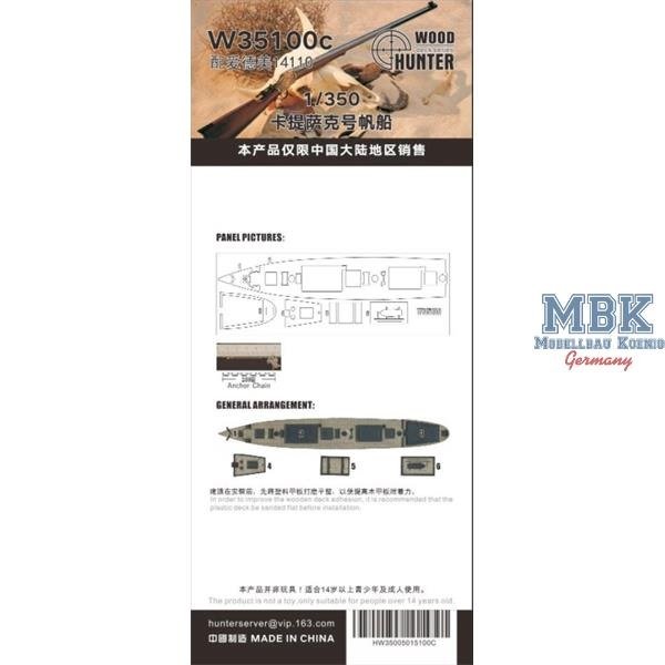 Maquette Wood Hunter W35100 Cutty Sark (pour Academy 14110) à l&amp;#39;échelle 1/350 – image 2