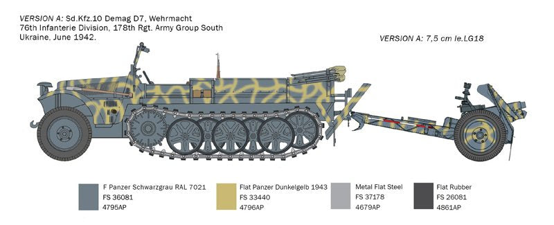 Italeri 6595 Sd. Kfz. 10 Demag D7 with 7.5 cm leIG 18 and crew 1/35 – image 3