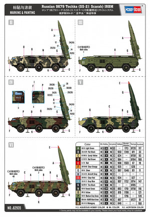 Hobby Boss 82935 Russian 9K79 Tochka SS-21 Scarab IRBM 1/72 – image 6