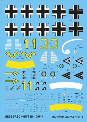 Techmod 48017 - Messerschmitt Bf 109F-4 1/48