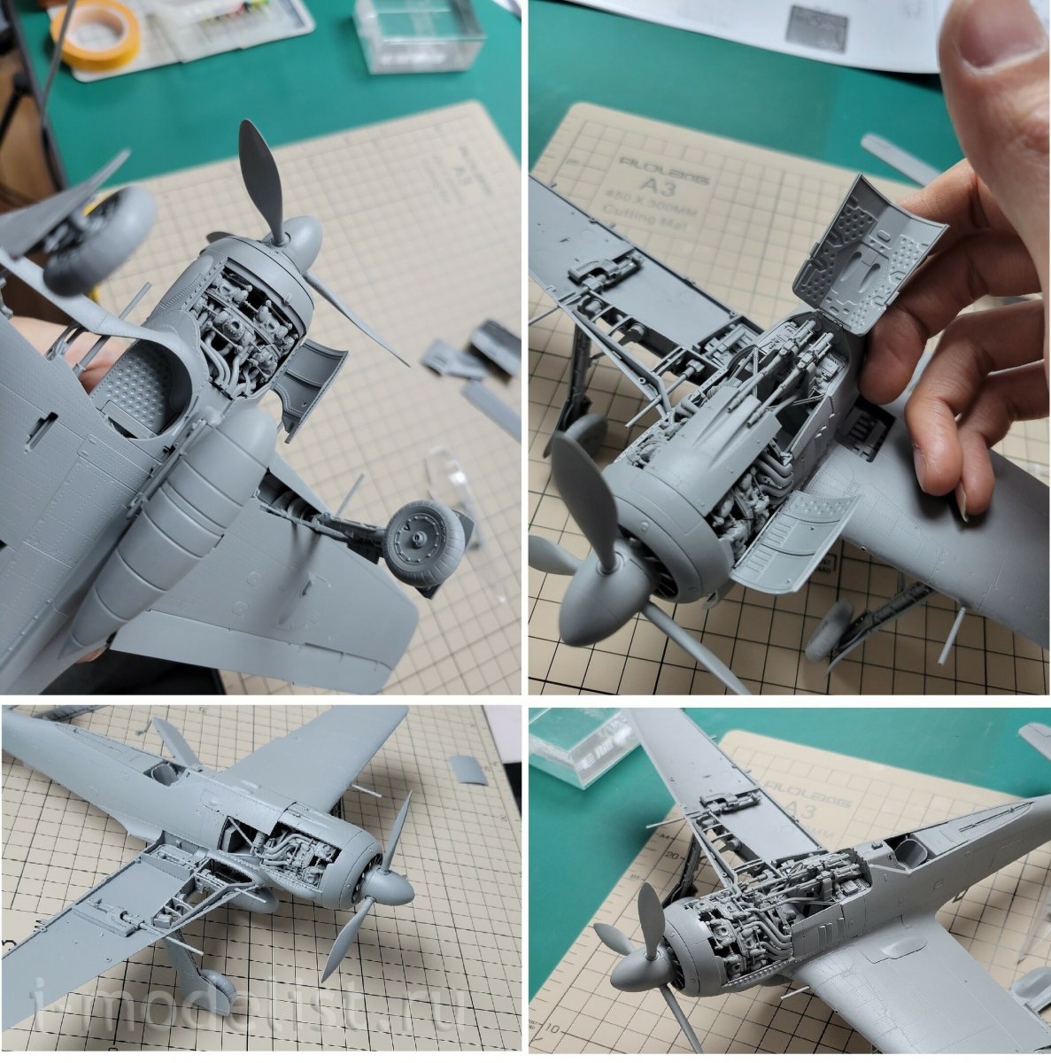 Border Model BF-003 Focke-Wulf Fw 190A-6 w/Wgr. 21 &amp;amp; Full engine and weapons interior 1/35 – immagine 2