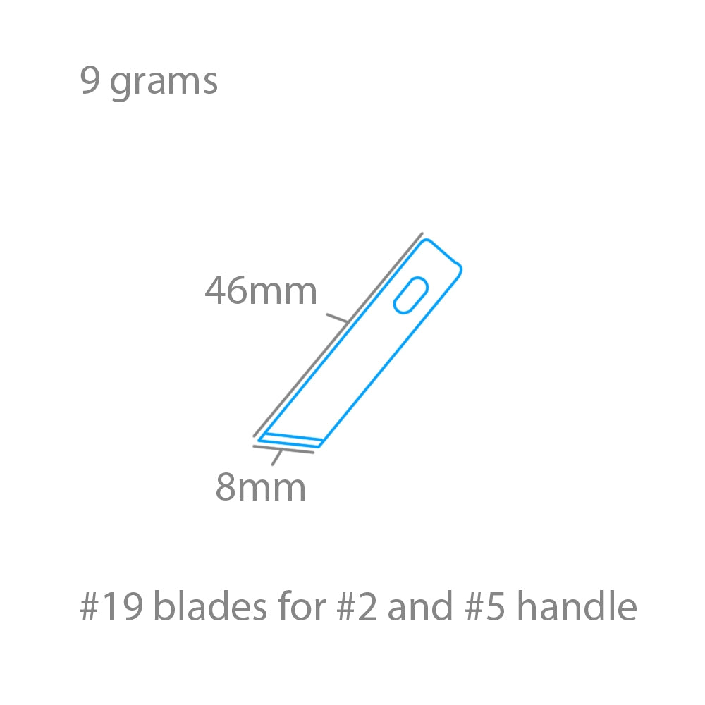 Modelcraft PKN2719 #19 Angled Chiselling Blades x 5 For #2 or #5 Handles – zdjęcie 2