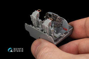 Intérieur imprimé en 3D et coloré sur papier décalcomanie pour le KA-6D Intruder (référence Quinta Studio QD48183), à partir d&amp;#39;un kit HobbyBoss, échelle 1/48. – image 4