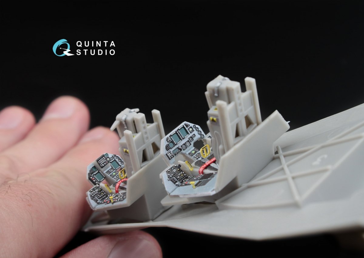 Quinta Studio QD48032 F-16D 3D-Printed &amp;amp; coloured Interior on decal paper (for Hasegawa kit) 1/48 – immagine 9