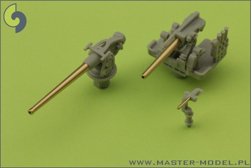 Master SM-200-002 USS Arizona BB-39 (1941) - secondary and AA armament barrels - 5in/51 (10pcs), 5in/25 (8pcs), Browning .50 (8pcs) barrels – immagine 2