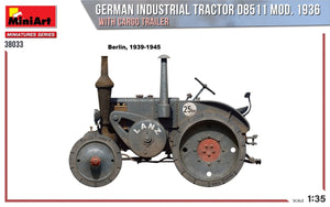 MiniArt 38033 GERMAN INDUSTRIAL TRACTOR D8511 MOD. 1936 WITH CARGO TRAILER 1/35 – immagine 6